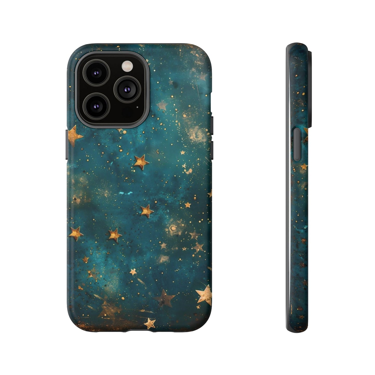 Celestial Gold Stars iPhone Case