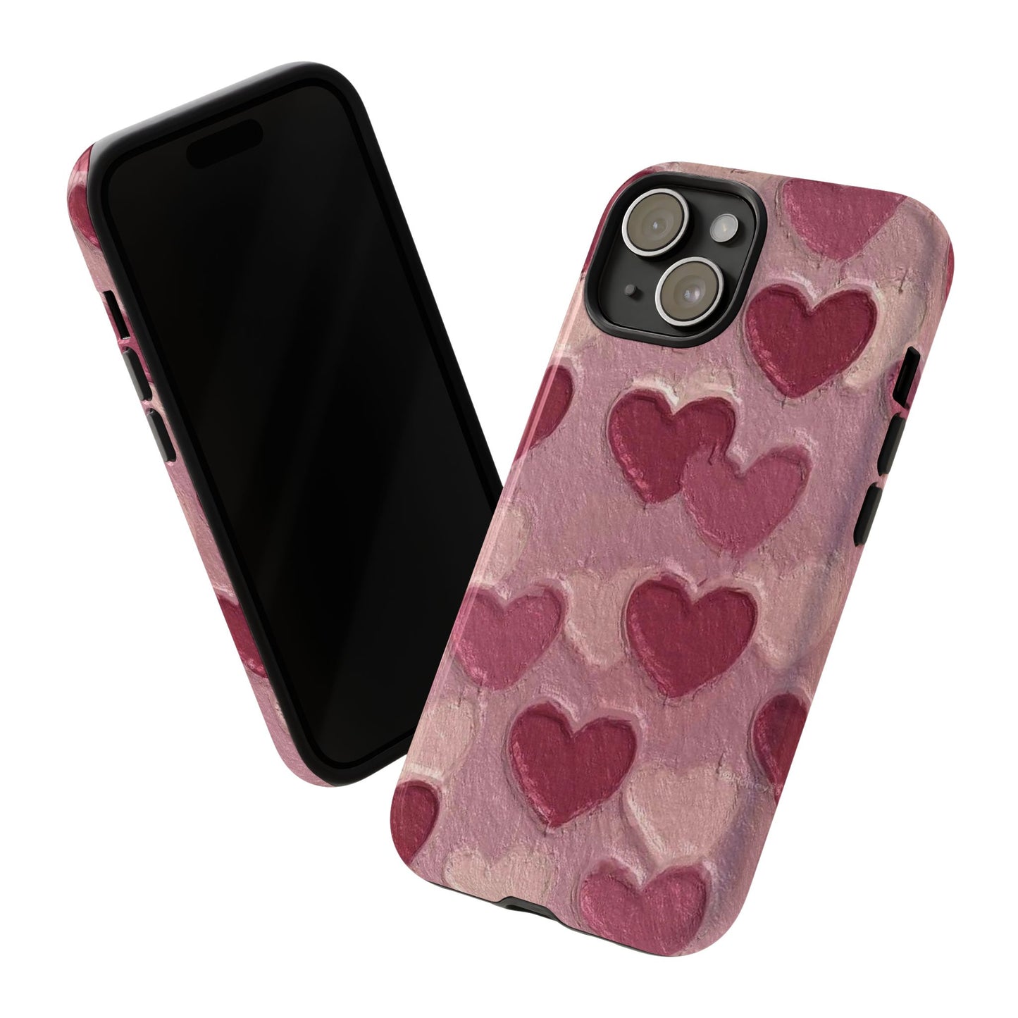 Pink Heart Chalk Wall Phone Case