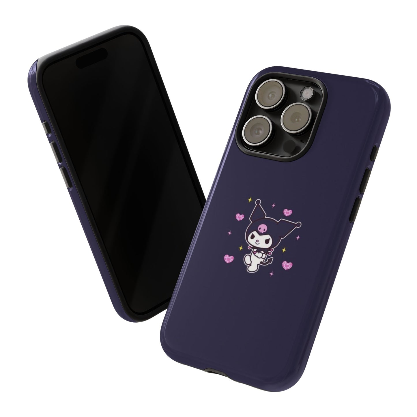 Navy Kuromi Hearts Phone Case