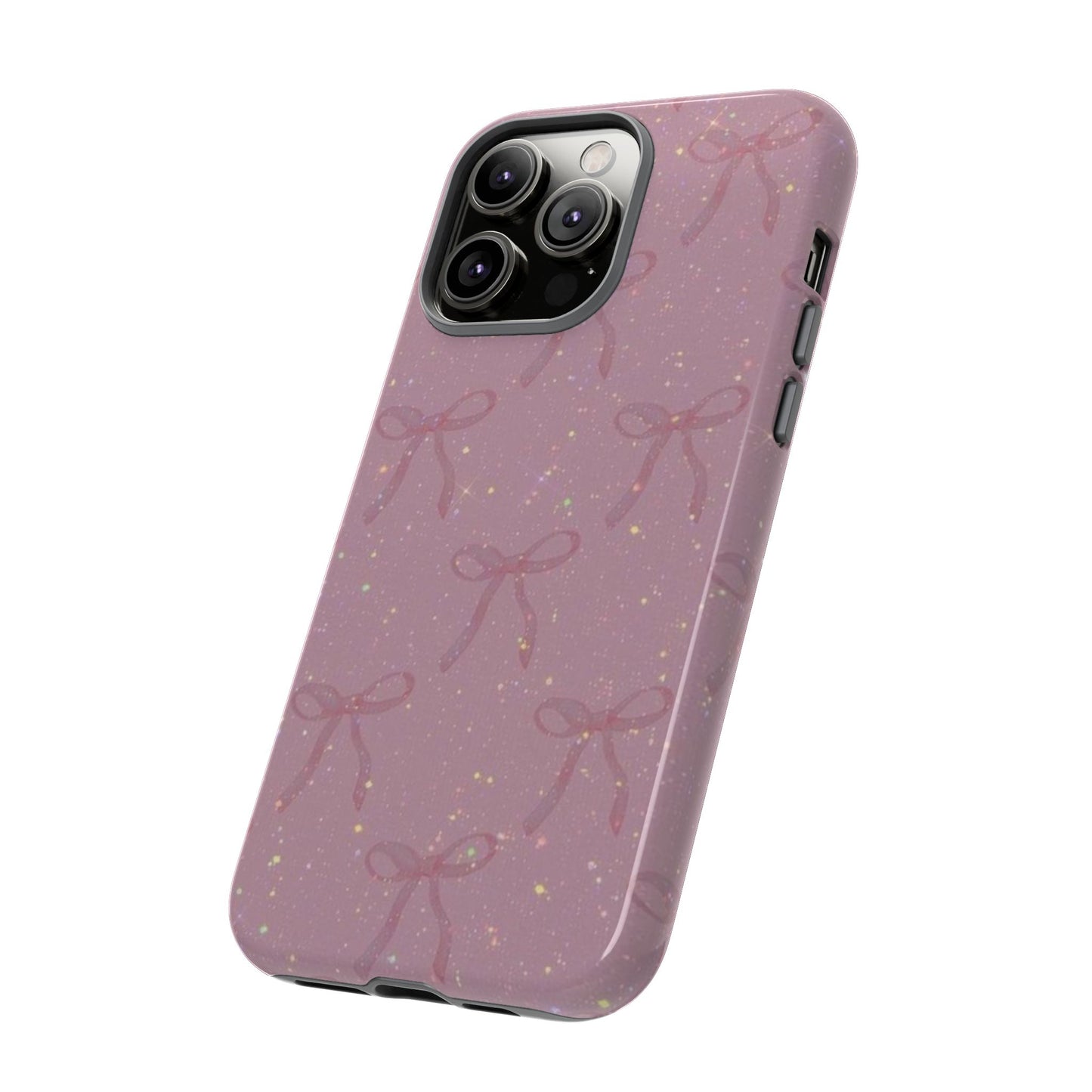 Pink Sparkly Bow Phone Case