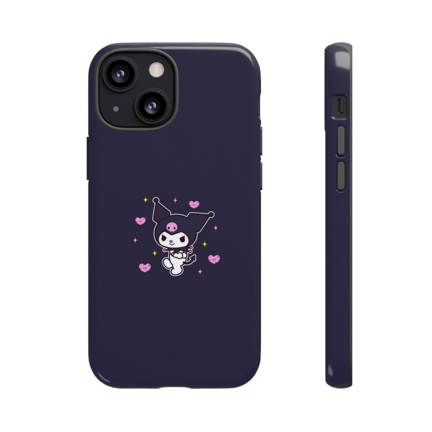 Navy Kuromi Hearts Phone Case