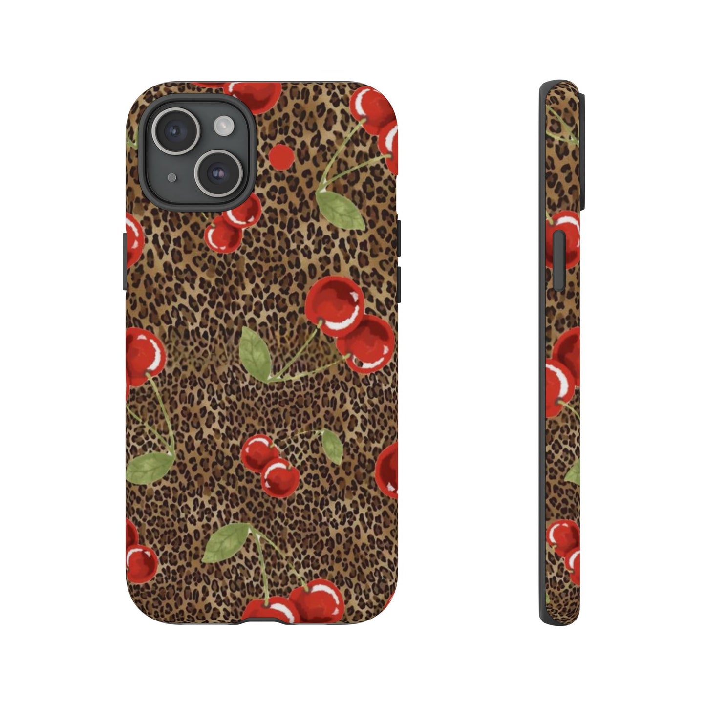 Leopard Cherries iPhone Case