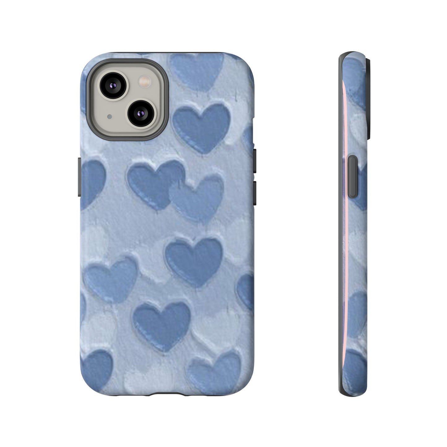 Blue Heart Chalk Wall Phone Case