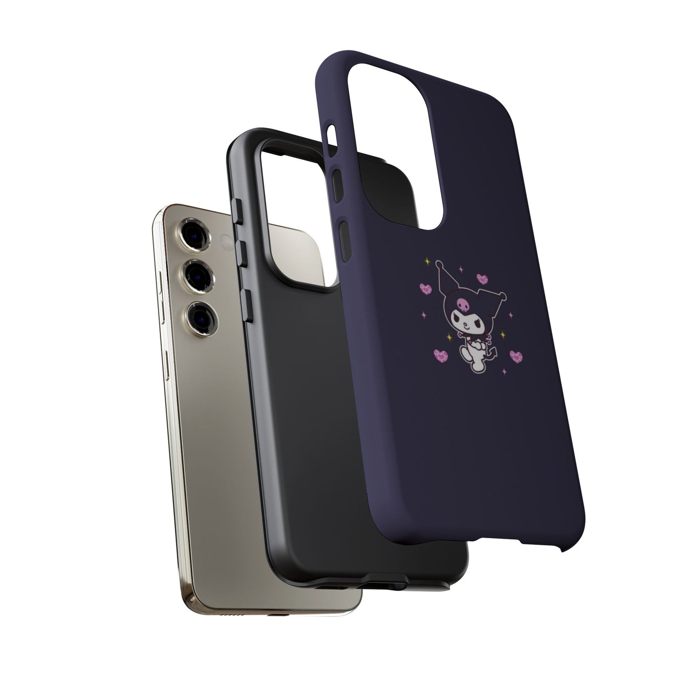 Navy Kuromi Hearts Phone Case