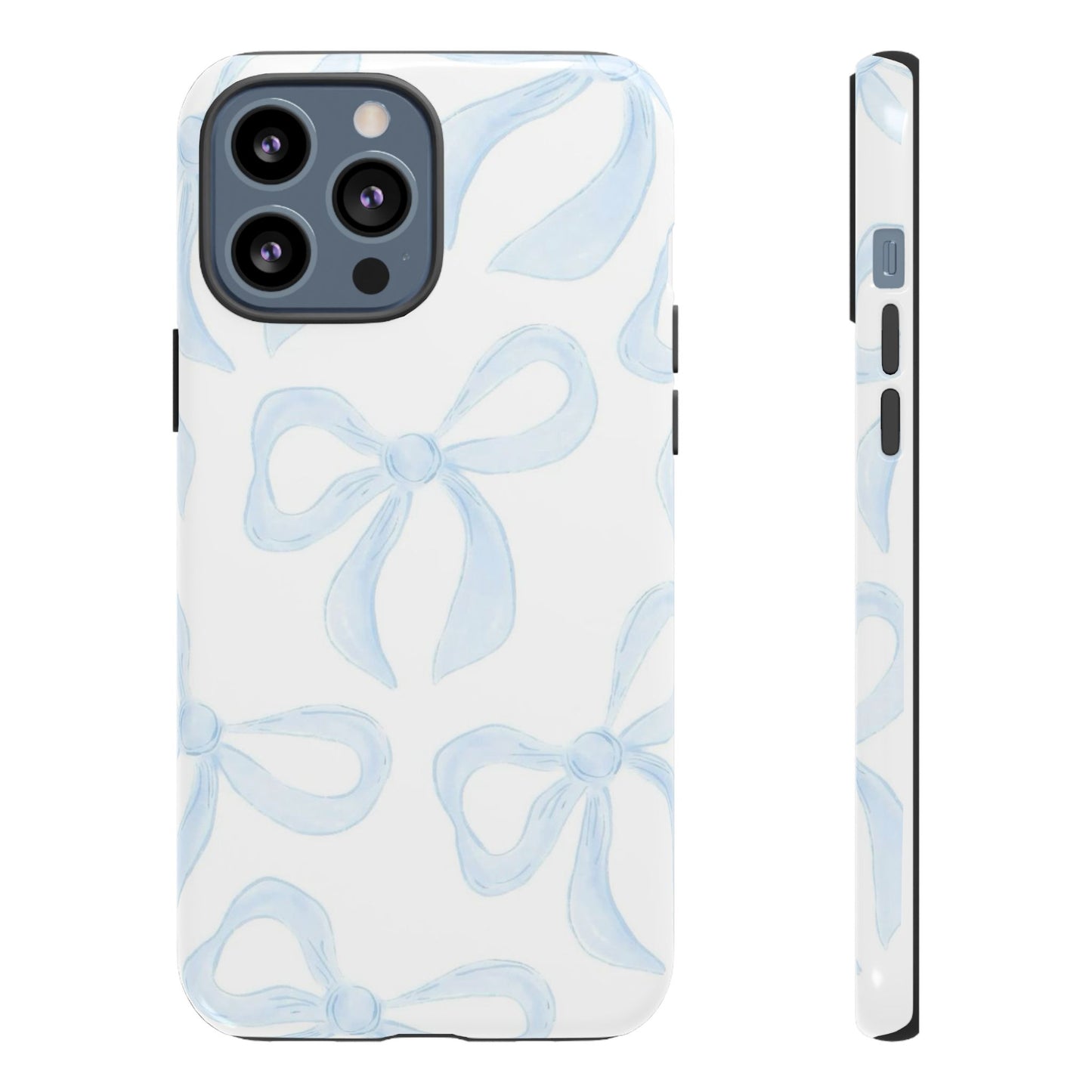 Blue Coquette Bow iPhone Case