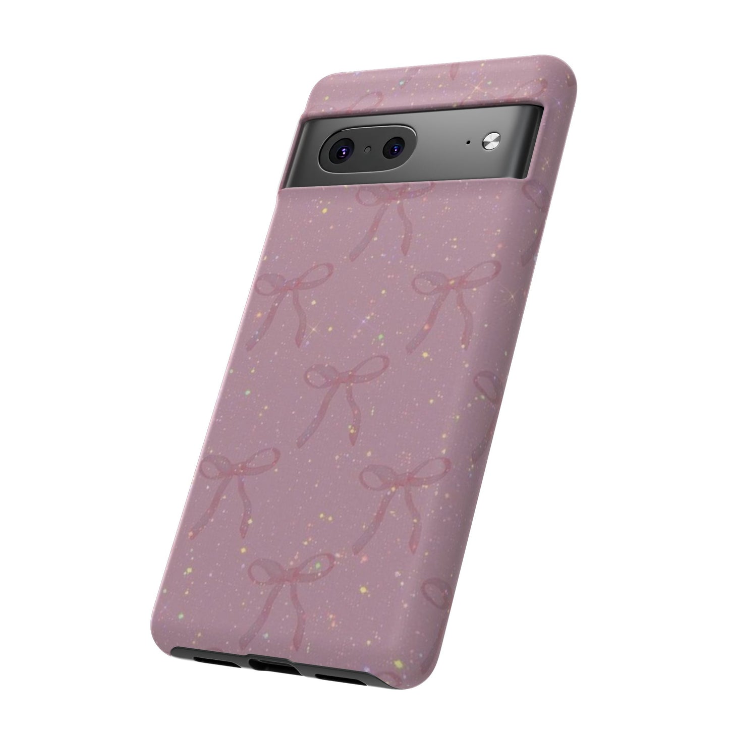 Pink Sparkly Bow Phone Case