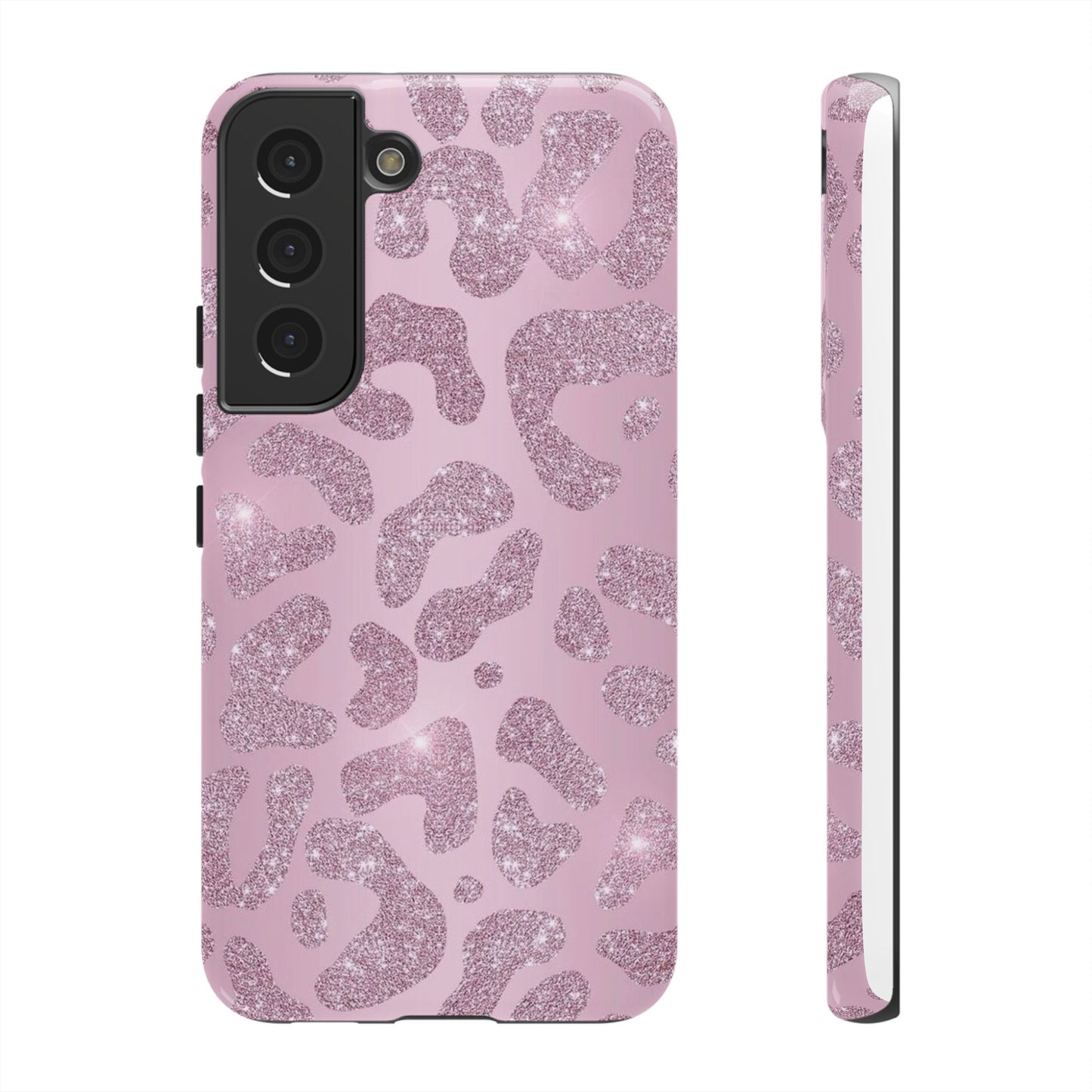 Pink Glitter Cheetah iPhone Case