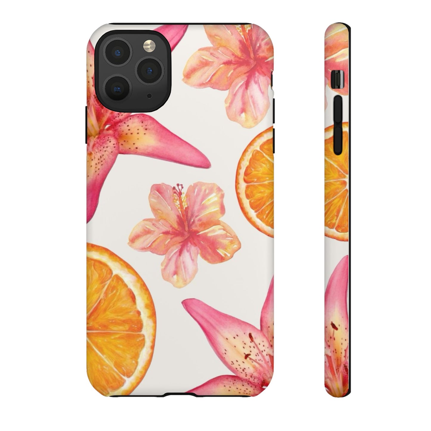 Orange Hibiscus iPhone Case