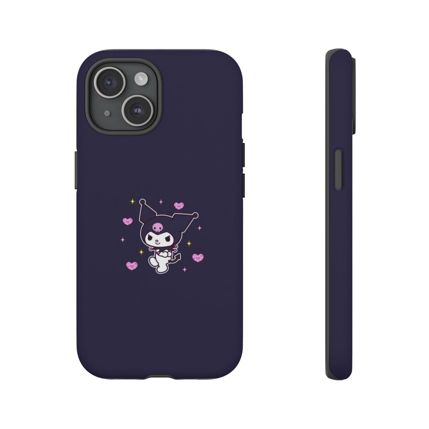 Navy Kuromi Hearts Phone Case