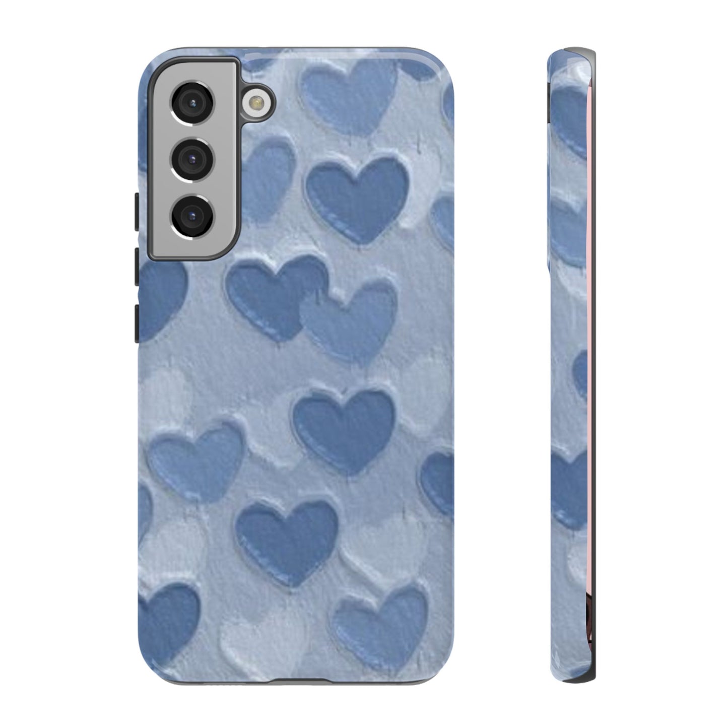 Blue Heart Chalk Wall Phone Case