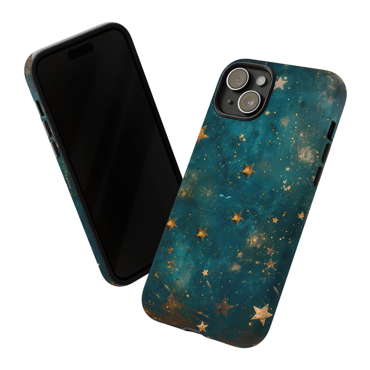 Celestial Gold Stars iPhone Case