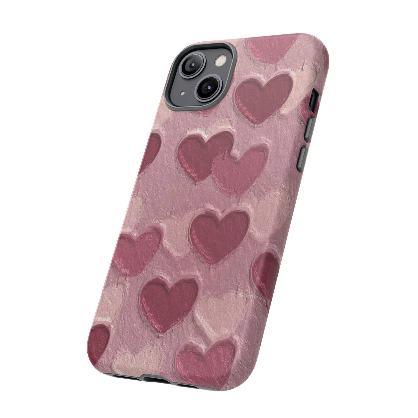 Pink Heart Chalk Wall Phone Case