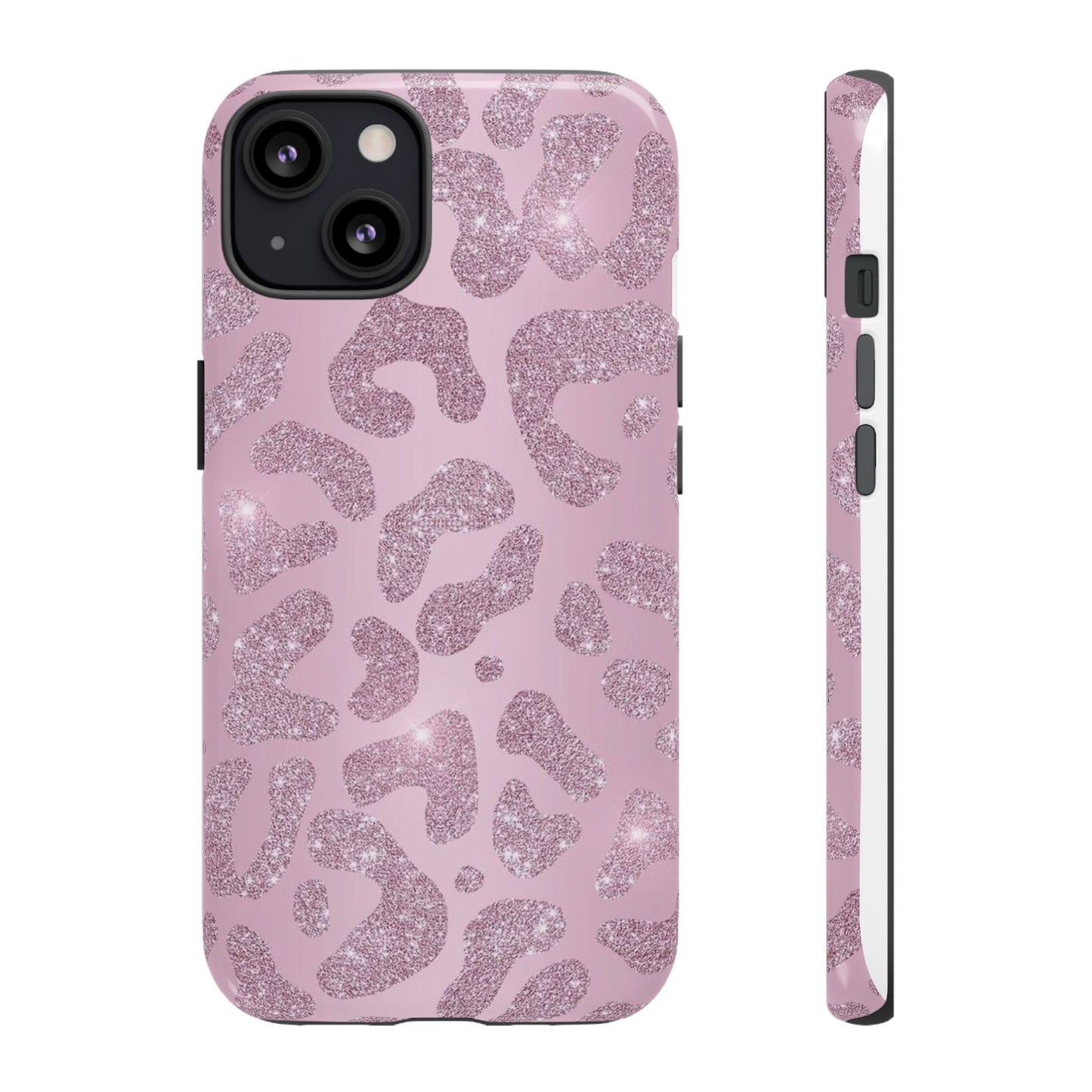 Pink Glitter Cheetah iPhone Case