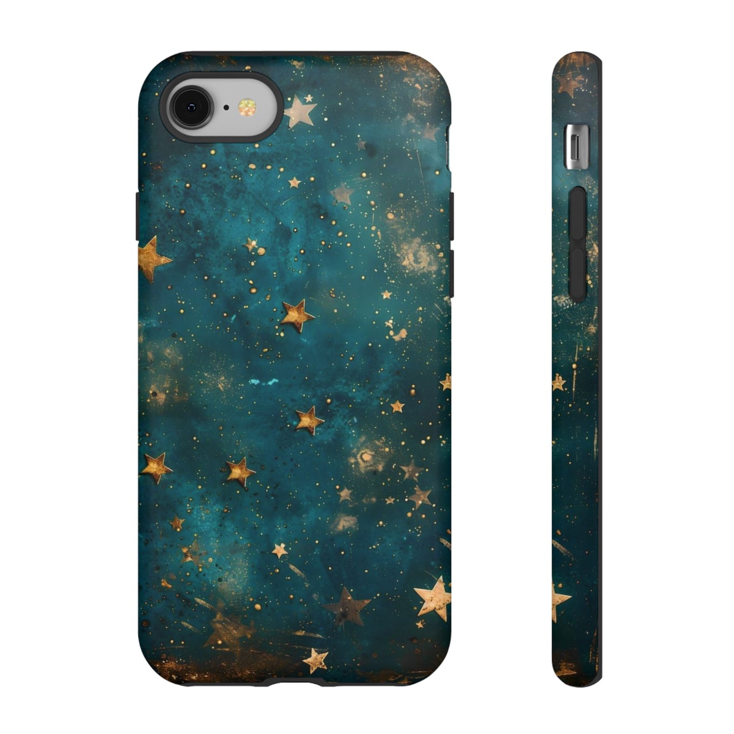 Celestial Gold Stars iPhone Case