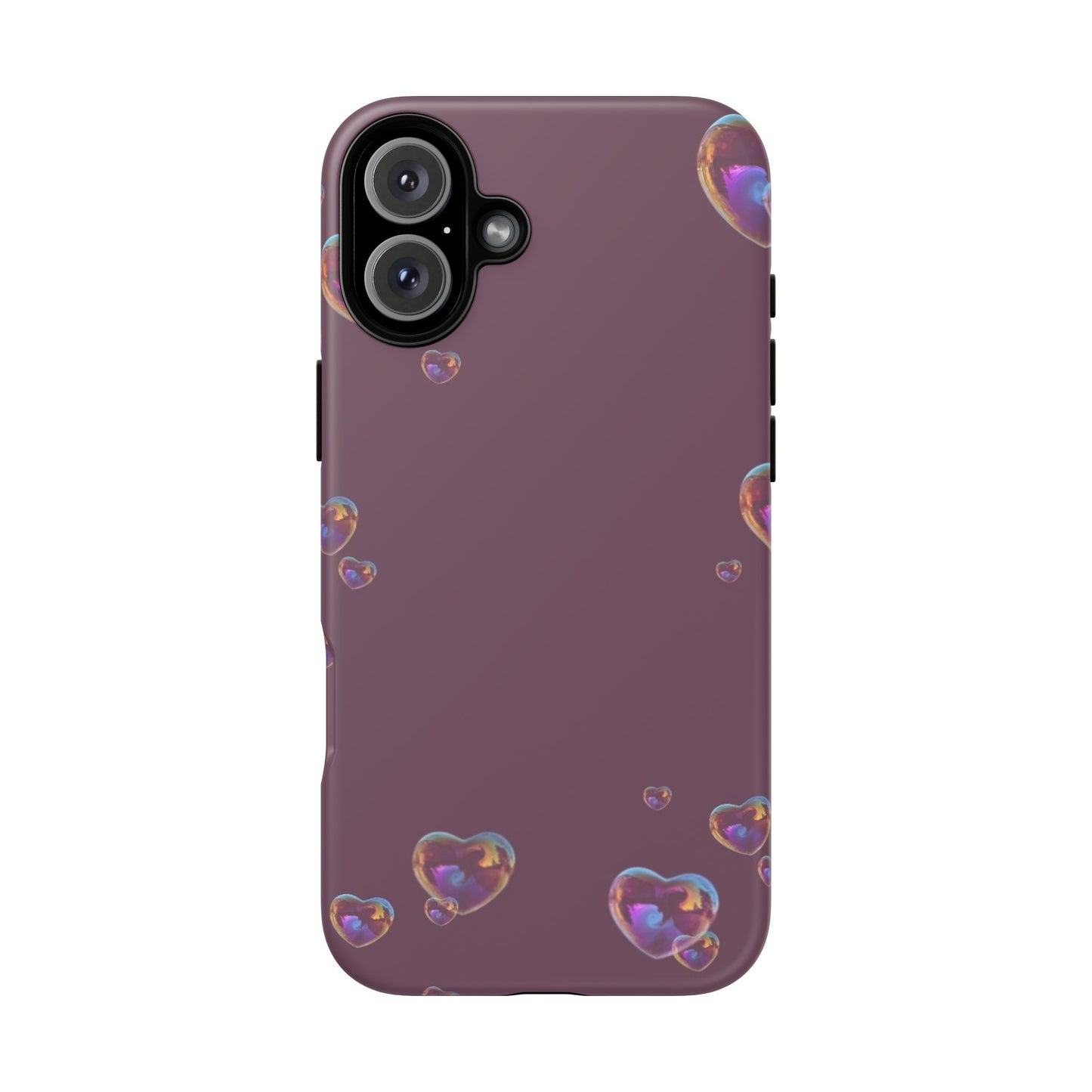 Purple Heart Bubbles Phone Case