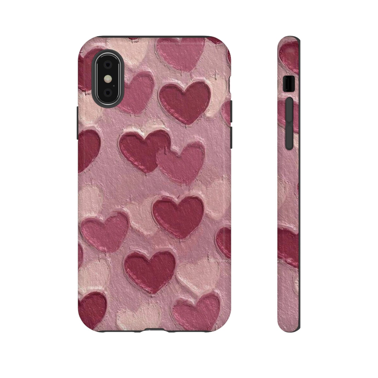 Pink Heart Chalk Wall Phone Case