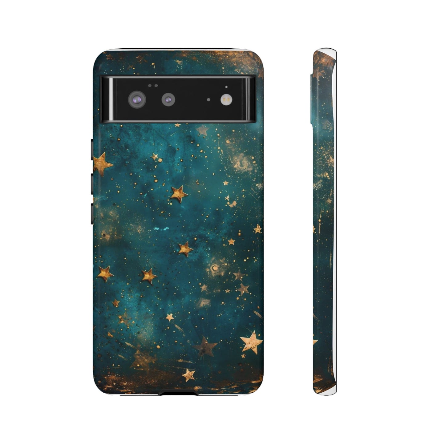 Celestial Gold Stars iPhone Case