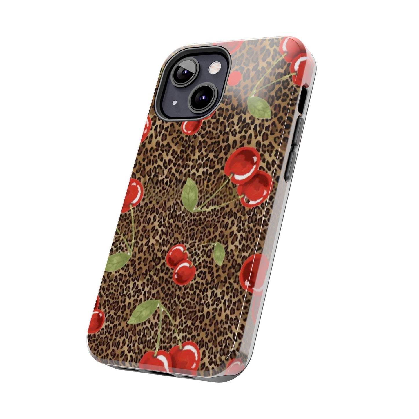 Leopard Cherries iPhone Case