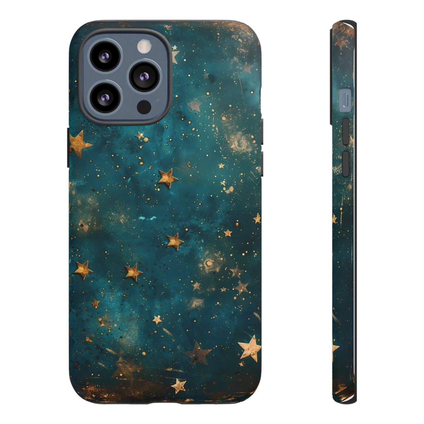 Celestial Gold Stars iPhone Case