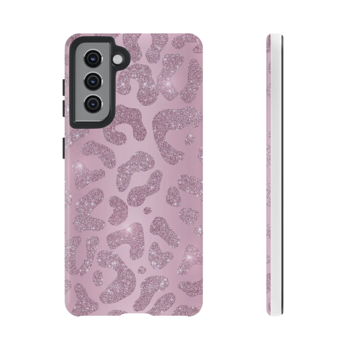 Pink Glitter Cheetah iPhone Case