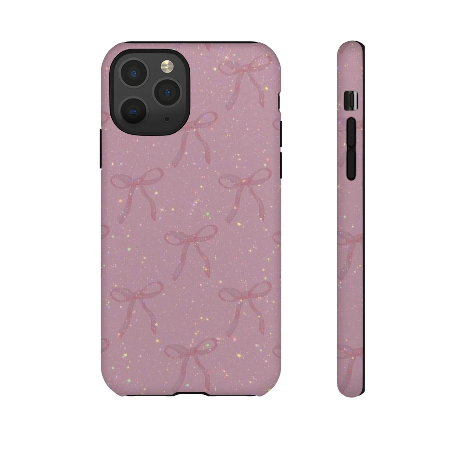 Pink Sparkly Bow Phone Case