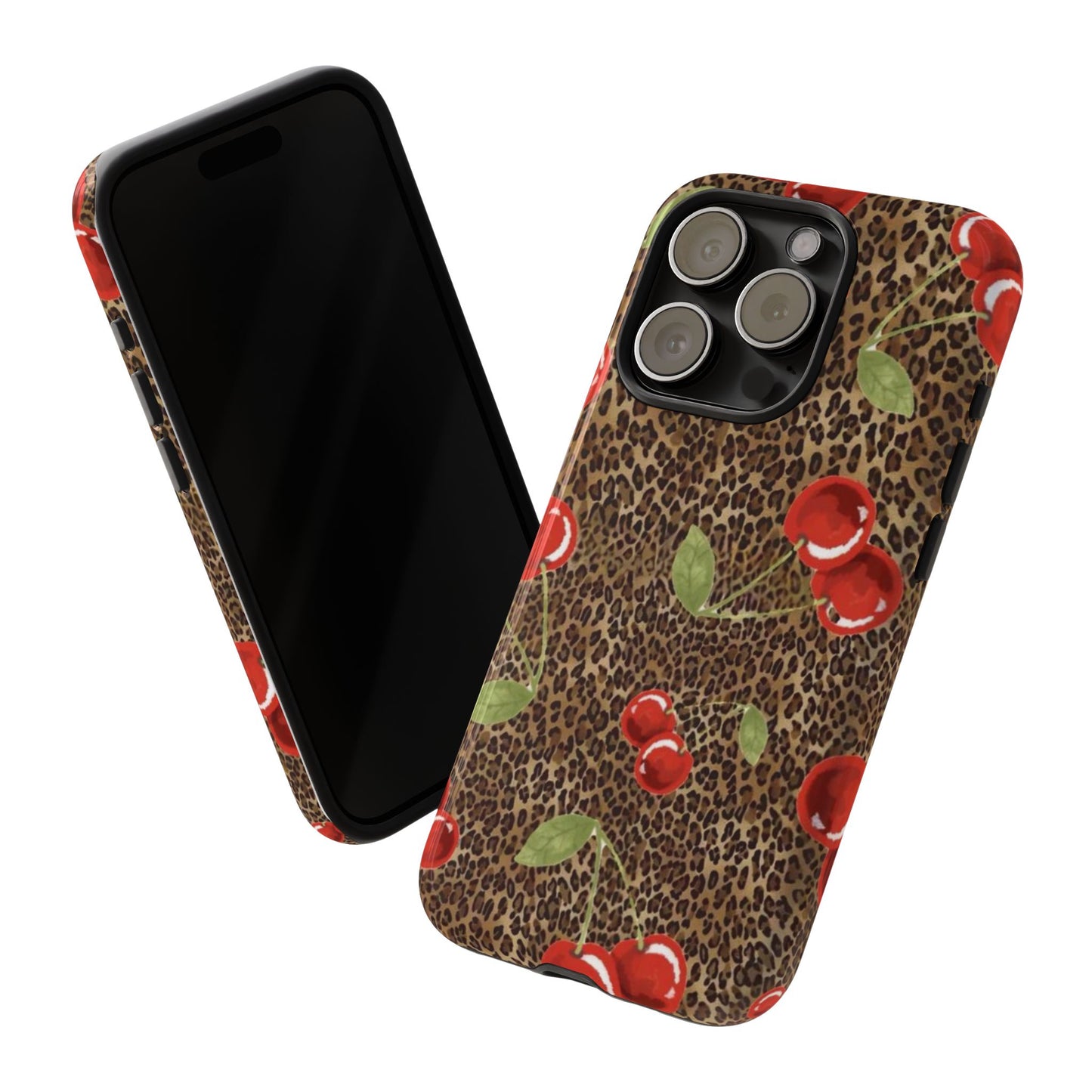 Leopard Cherries iPhone Case