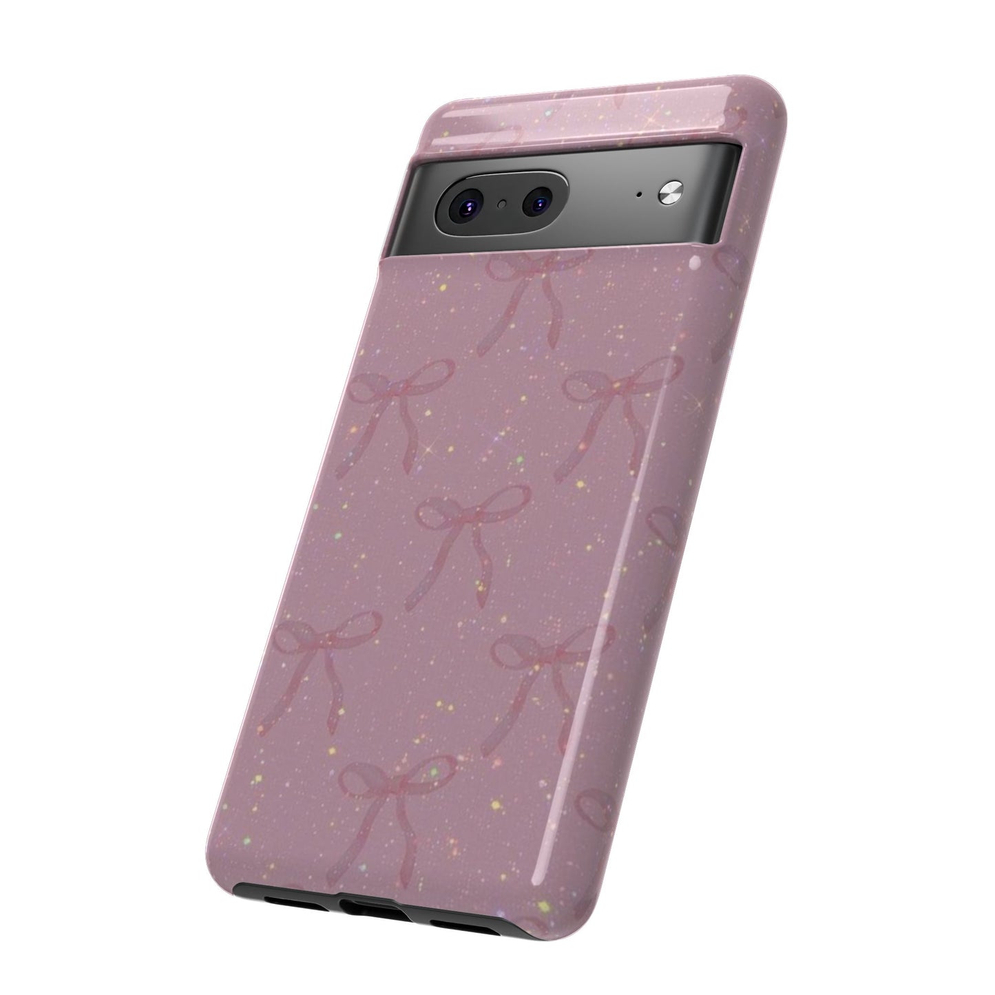 Pink Sparkly Bow Phone Case