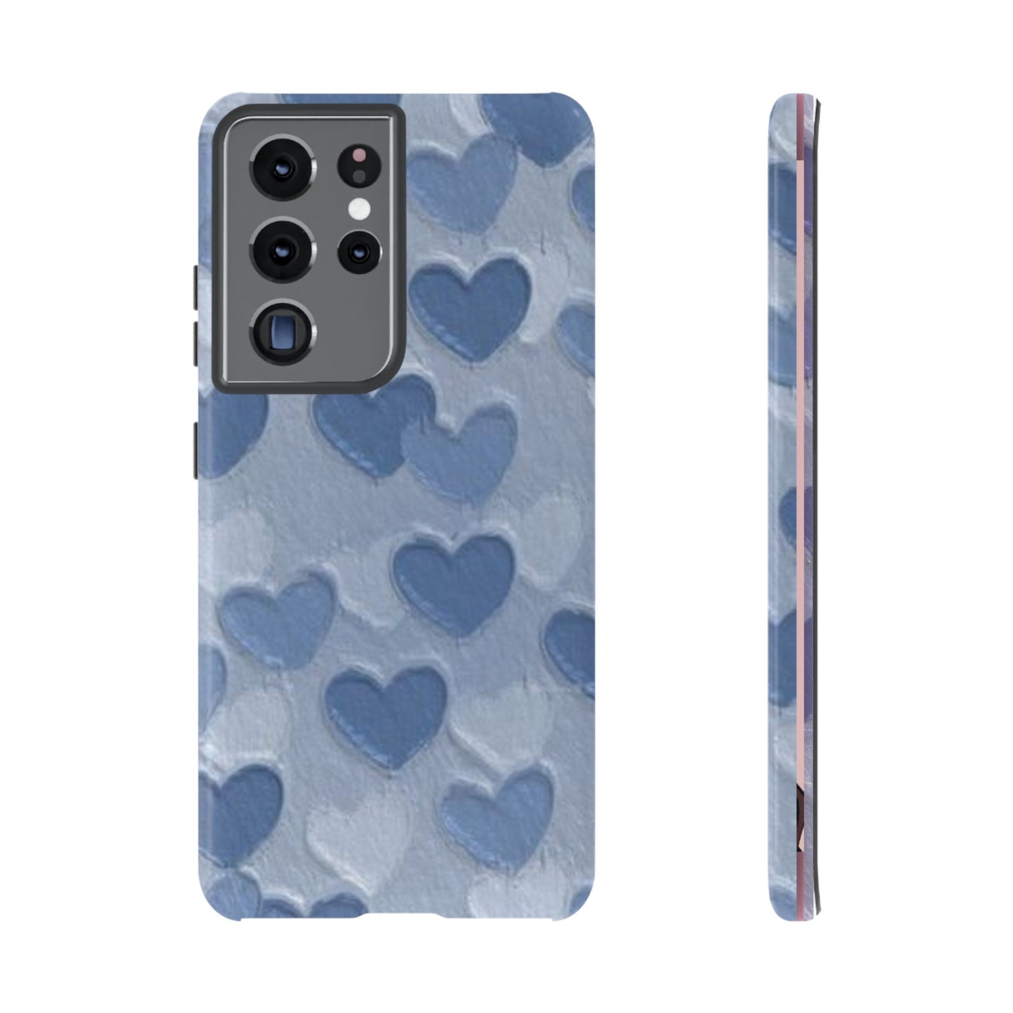 Blue Heart Chalk Wall Phone Case