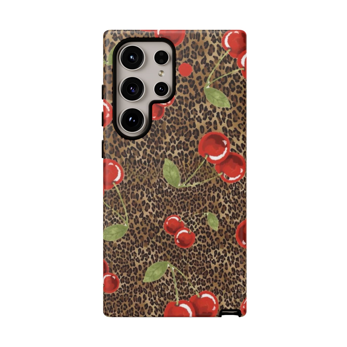 Leopard Cherries iPhone Case