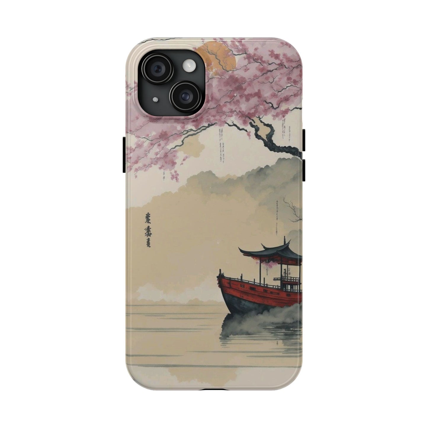 Cherry Blossom Boat iPhone Case