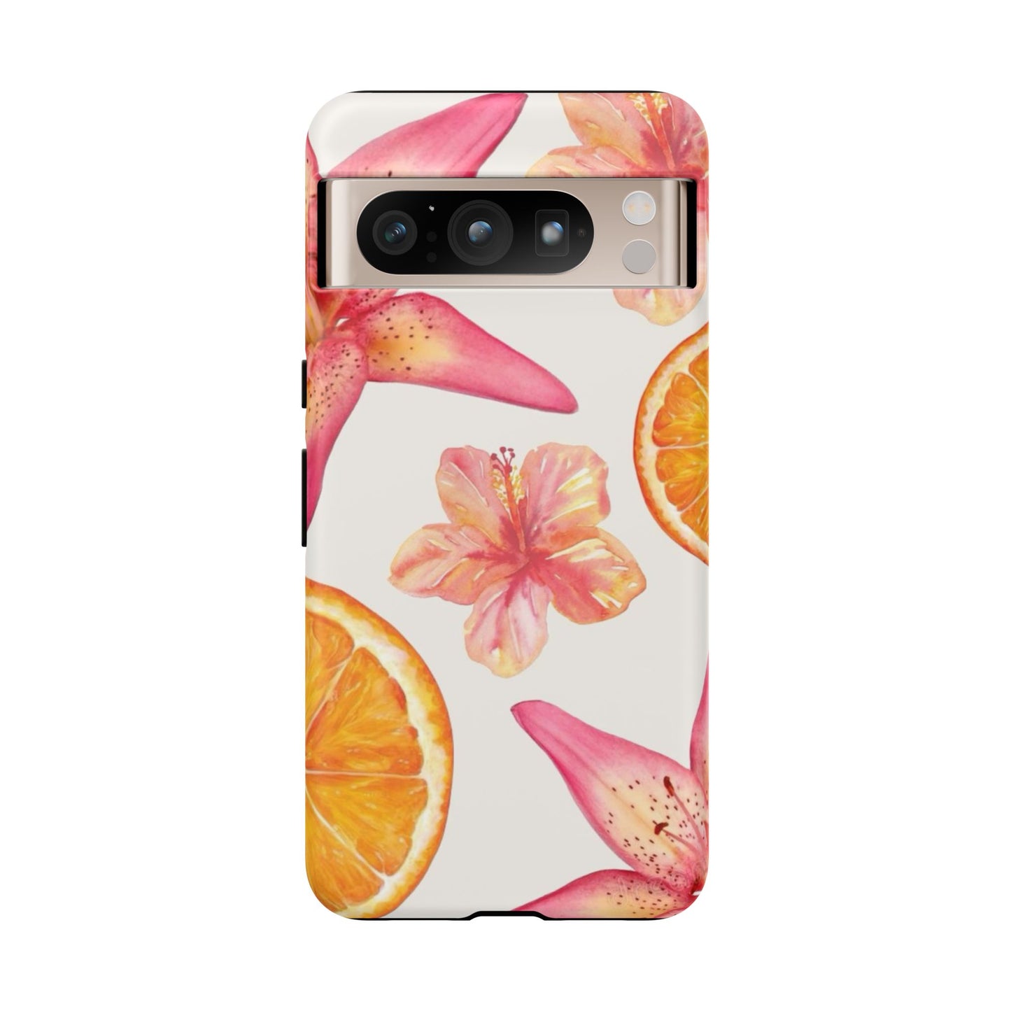 Orange Hibiscus iPhone Case