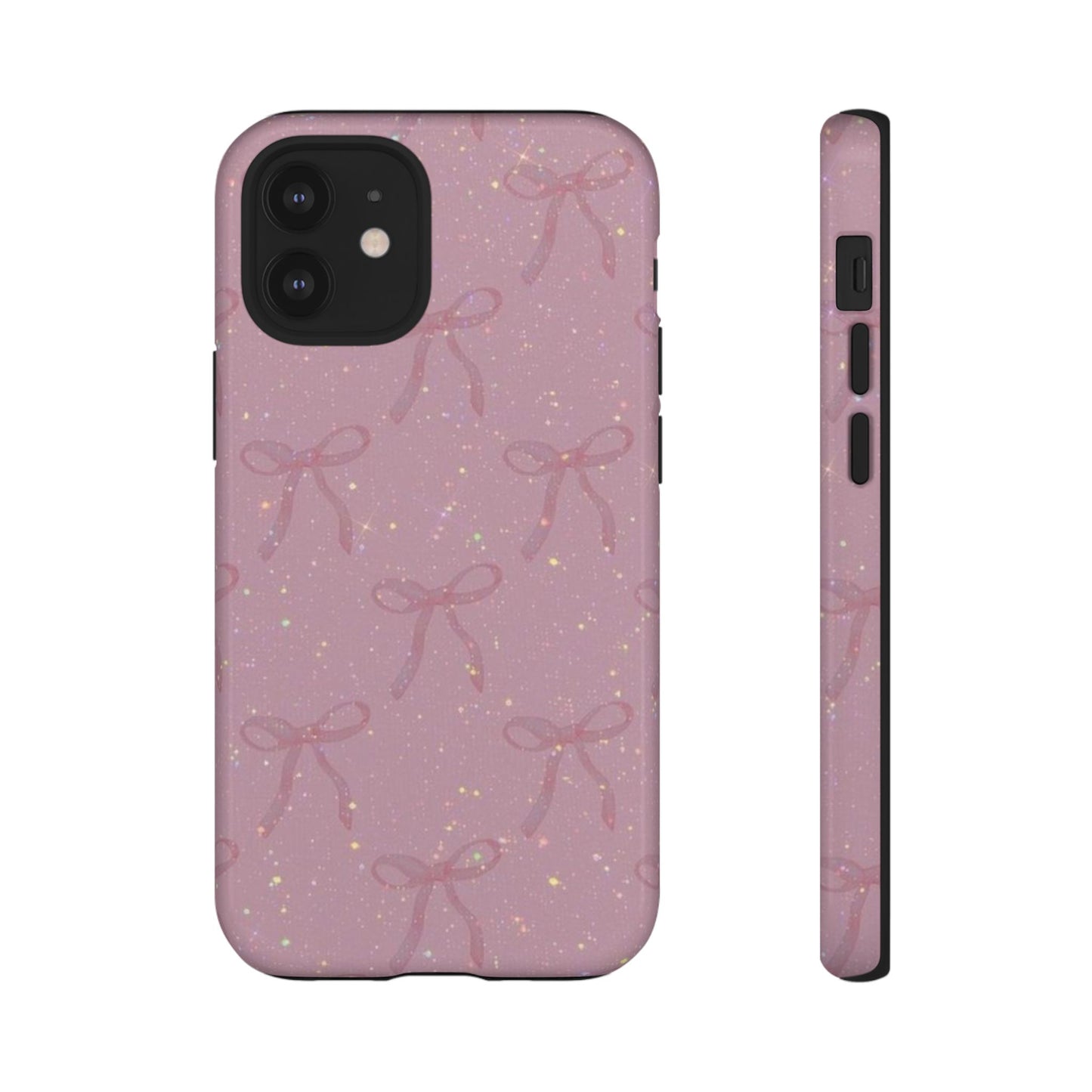 Pink Sparkly Bow Phone Case