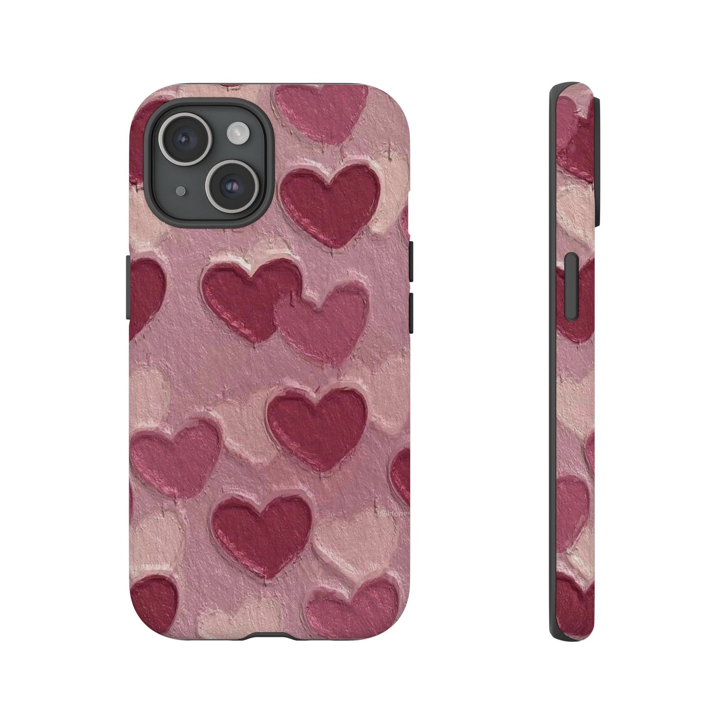 Pink Heart Chalk Wall Phone Case