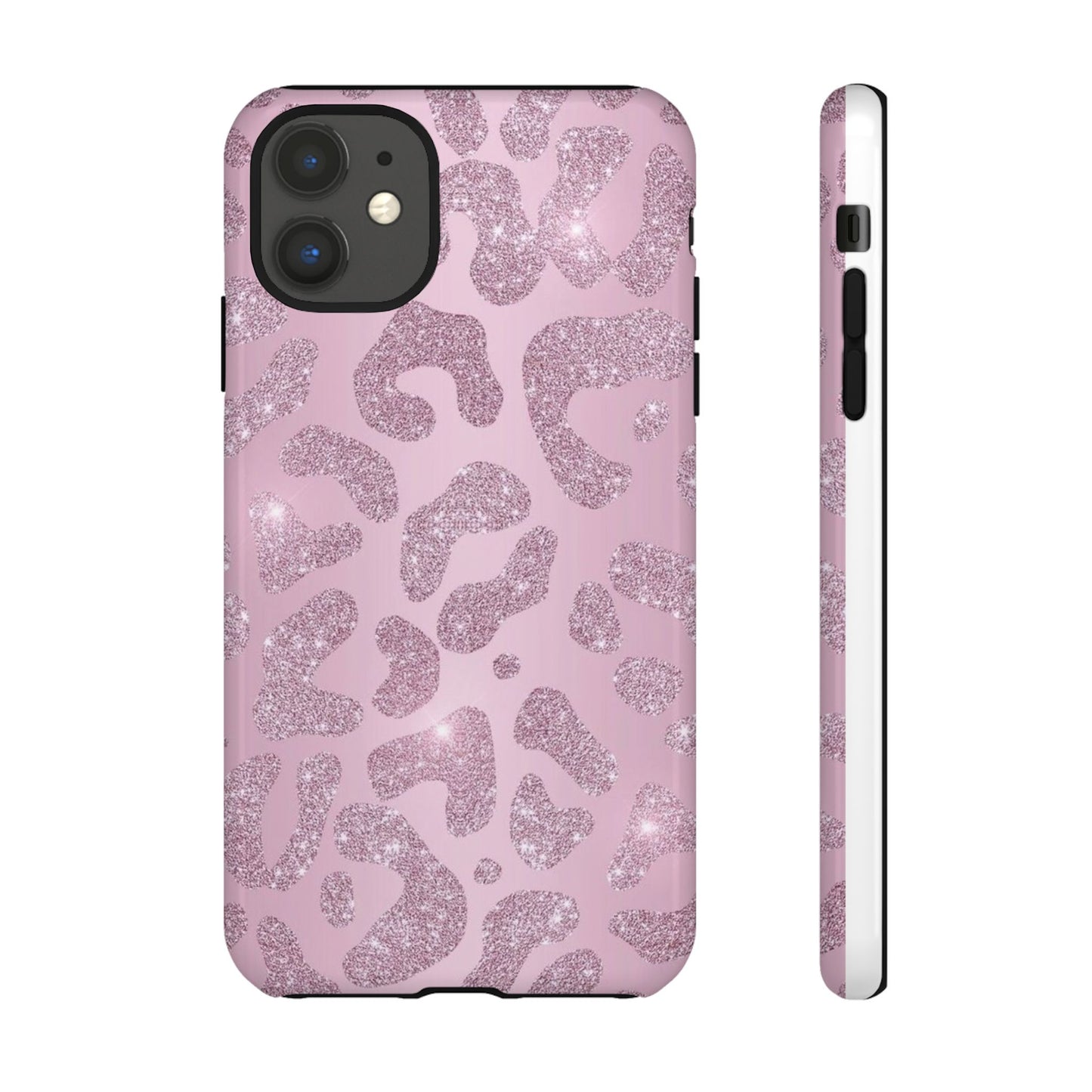 Pink Glitter Cheetah iPhone Case