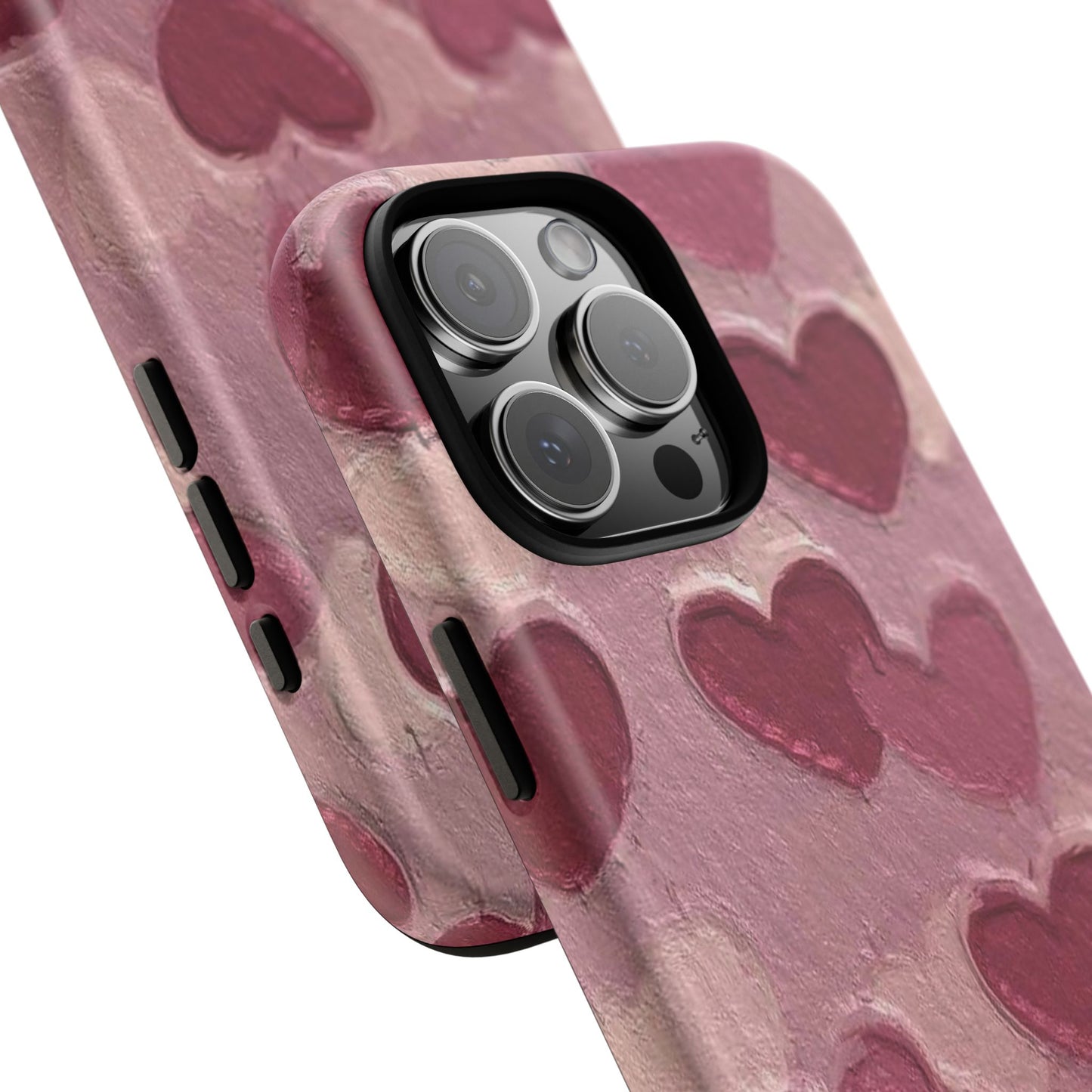 Pink Heart Chalk Wall Phone Case