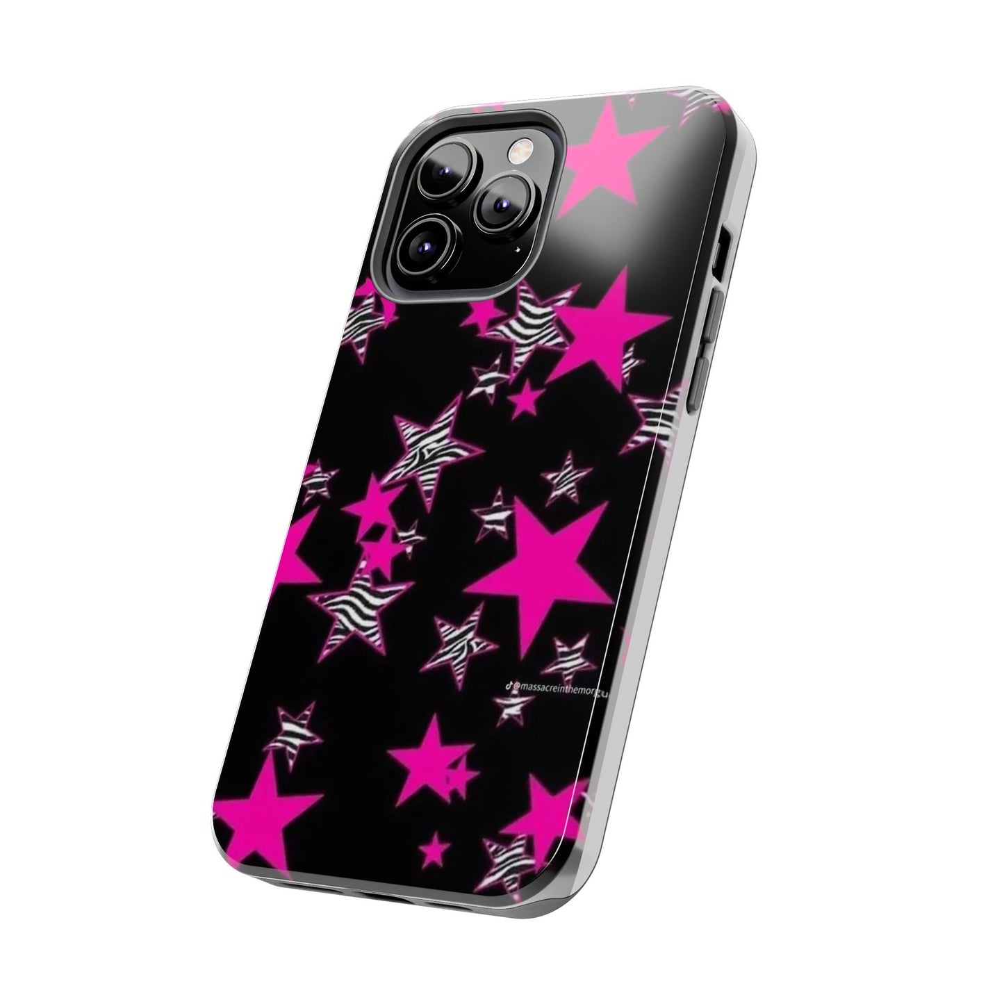 Pink & Zebra Stars iPhone Case