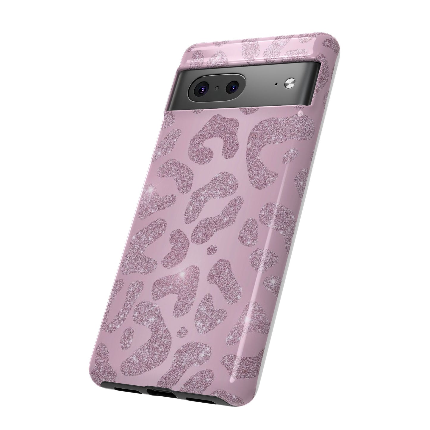 Pink Glitter Cheetah iPhone Case