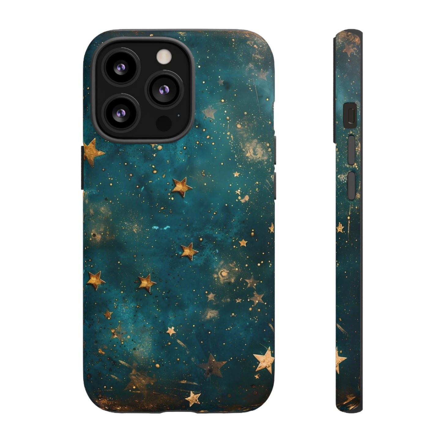 Celestial Gold Stars iPhone Case