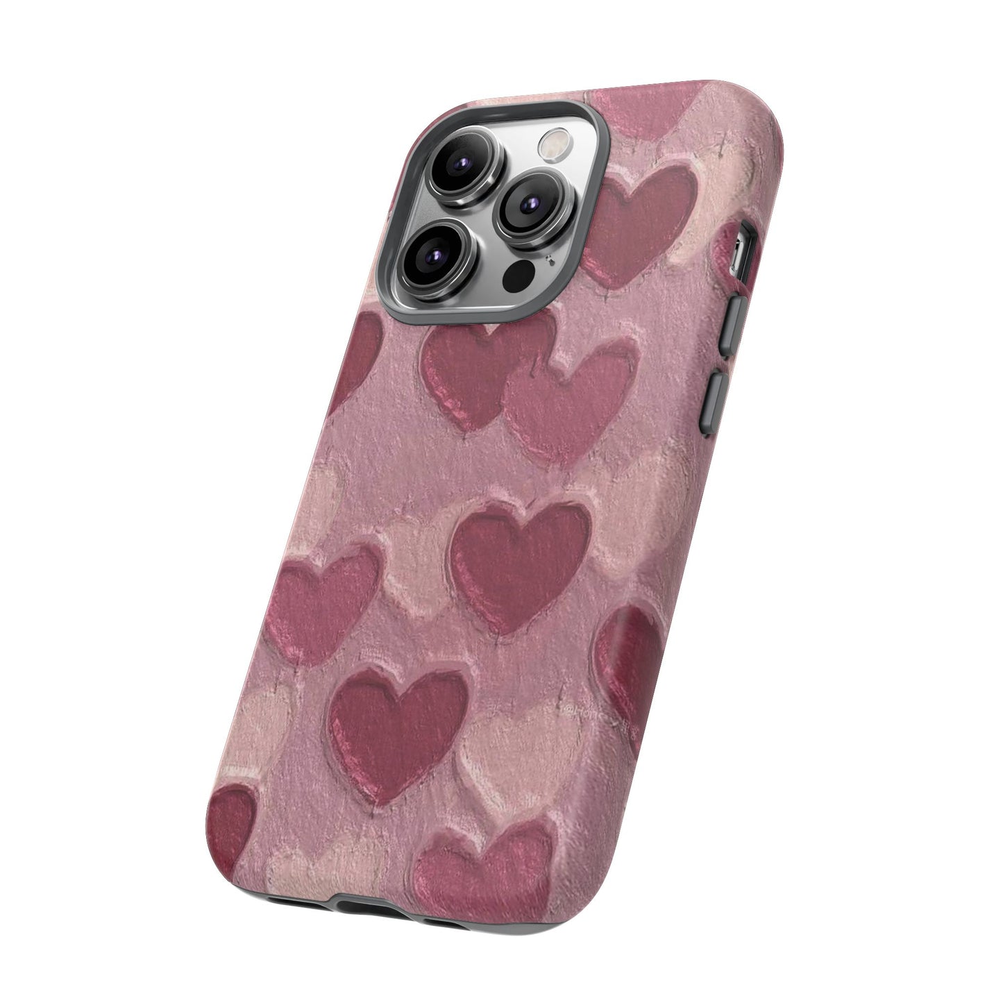 Pink Heart Chalk Wall Phone Case