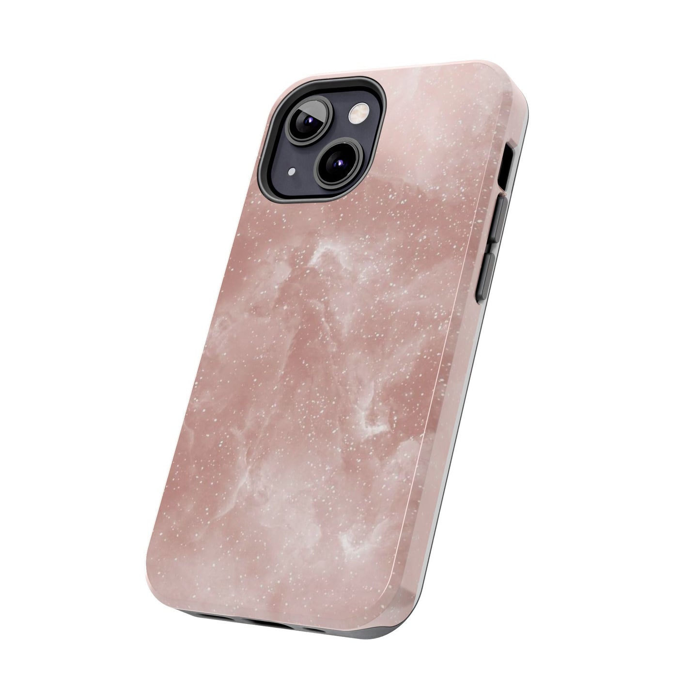 Rose Quartz Glitter Marble iPhone Case