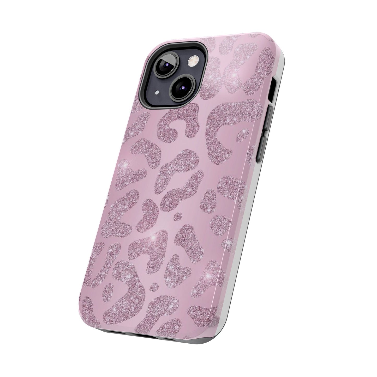 Pink Glitter Cheetah iPhone Case