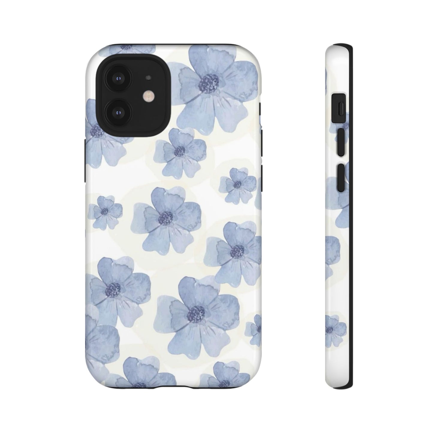 Blue Watercolor Flower iPhone Case