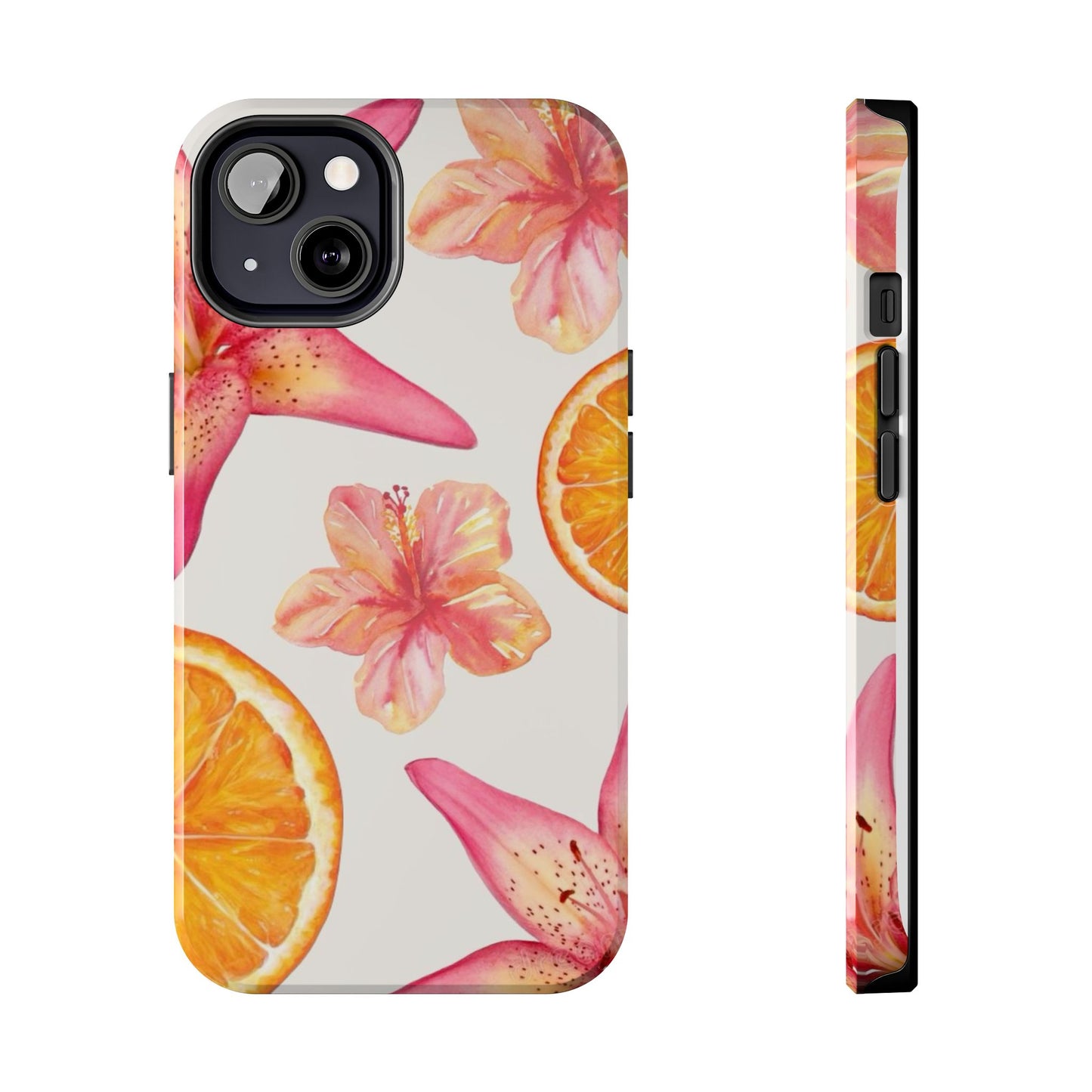 Orange Hibiscus iPhone Case