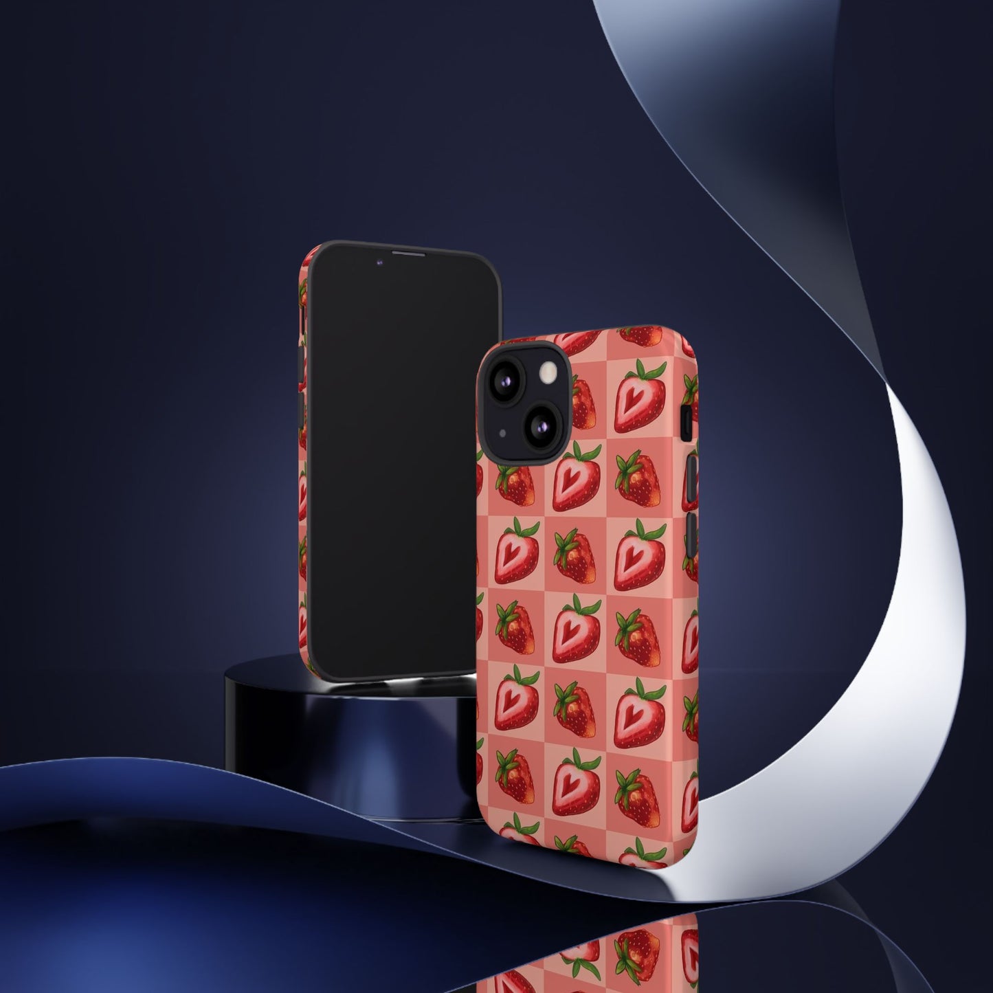 Strawberry Heart Checkers Phone Case