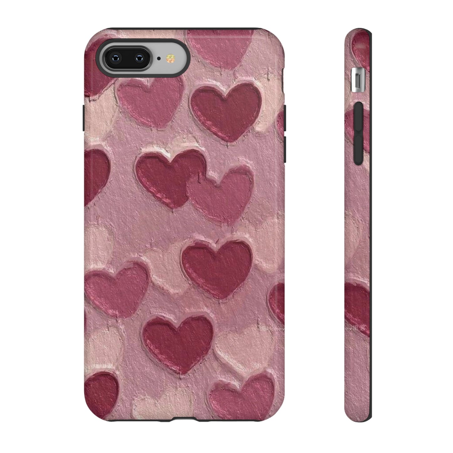 Pink Heart Chalk Wall Phone Case