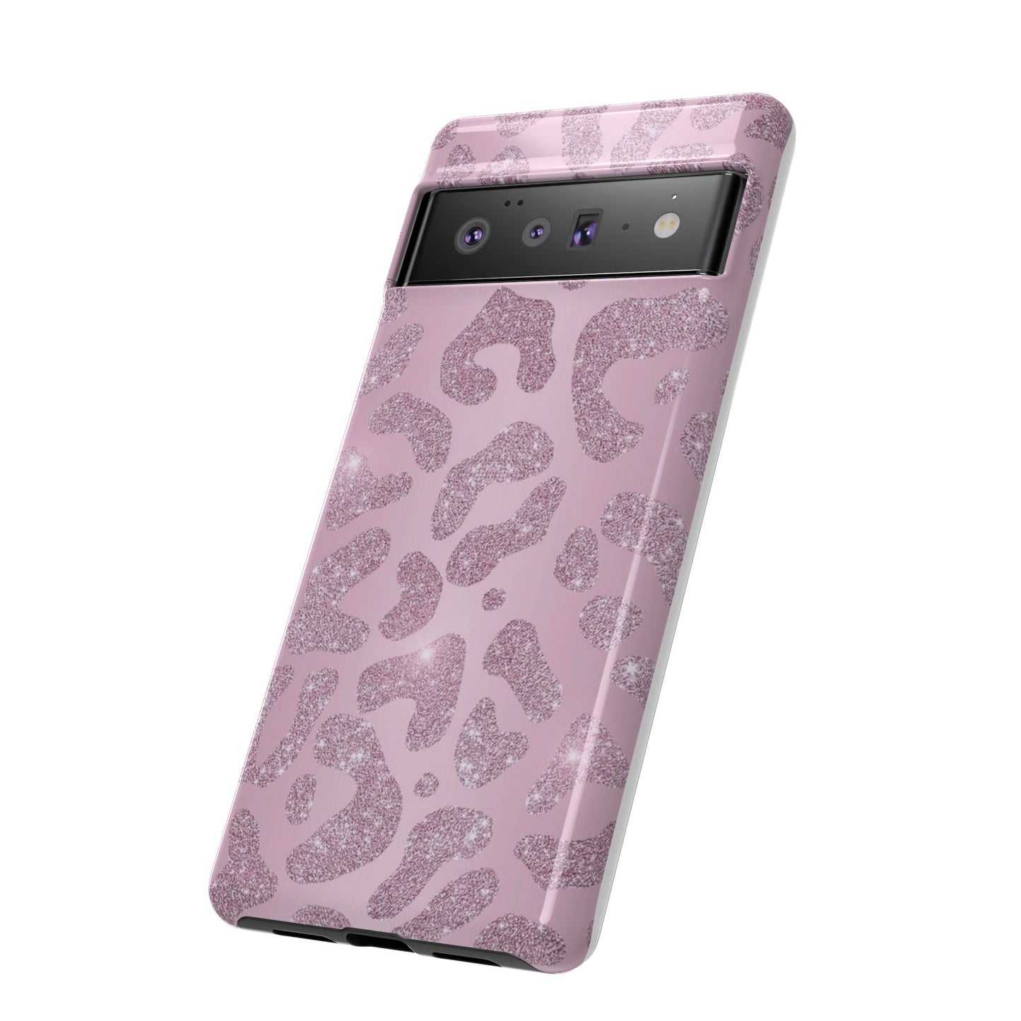 Pink Glitter Cheetah iPhone Case