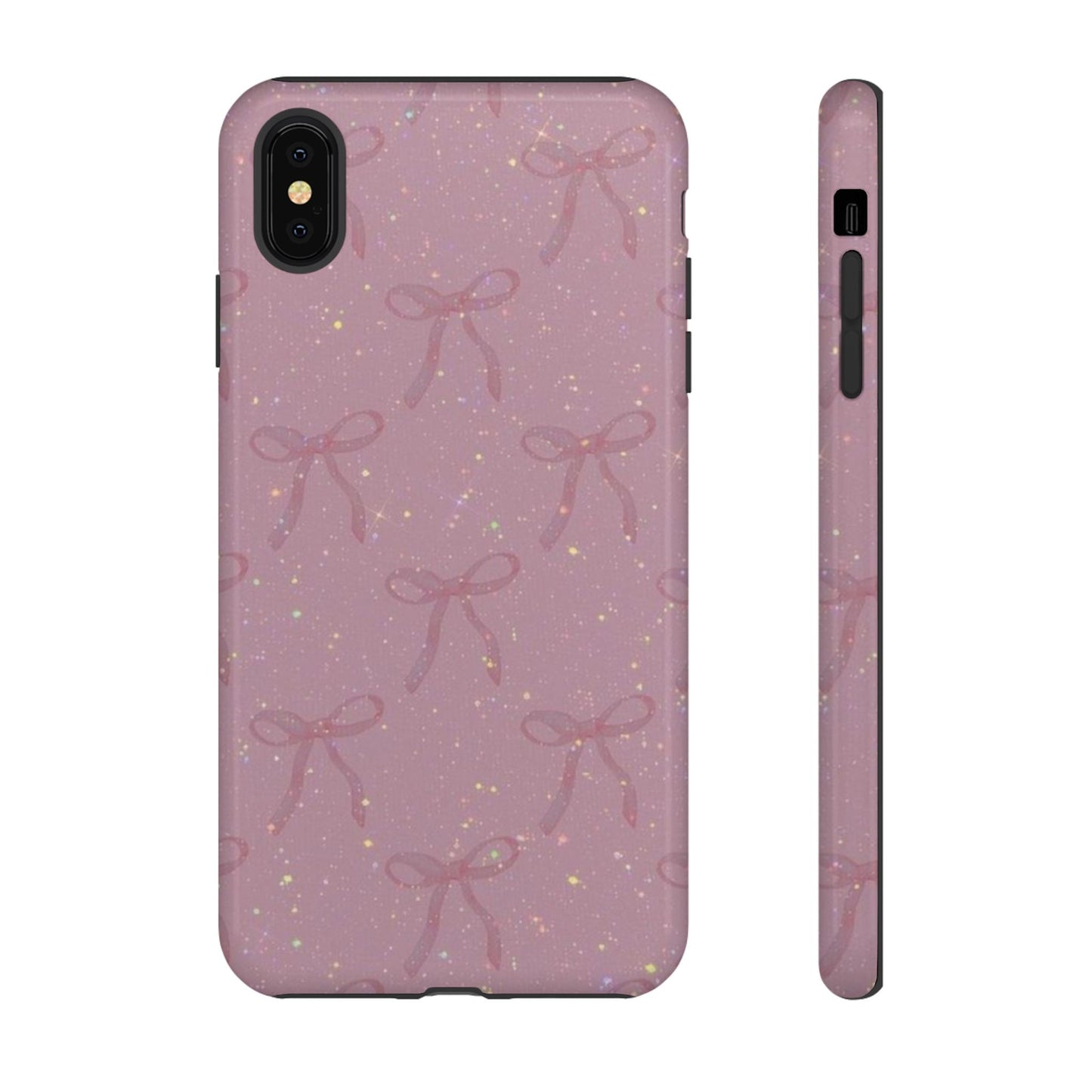 Pink Sparkly Bow Phone Case