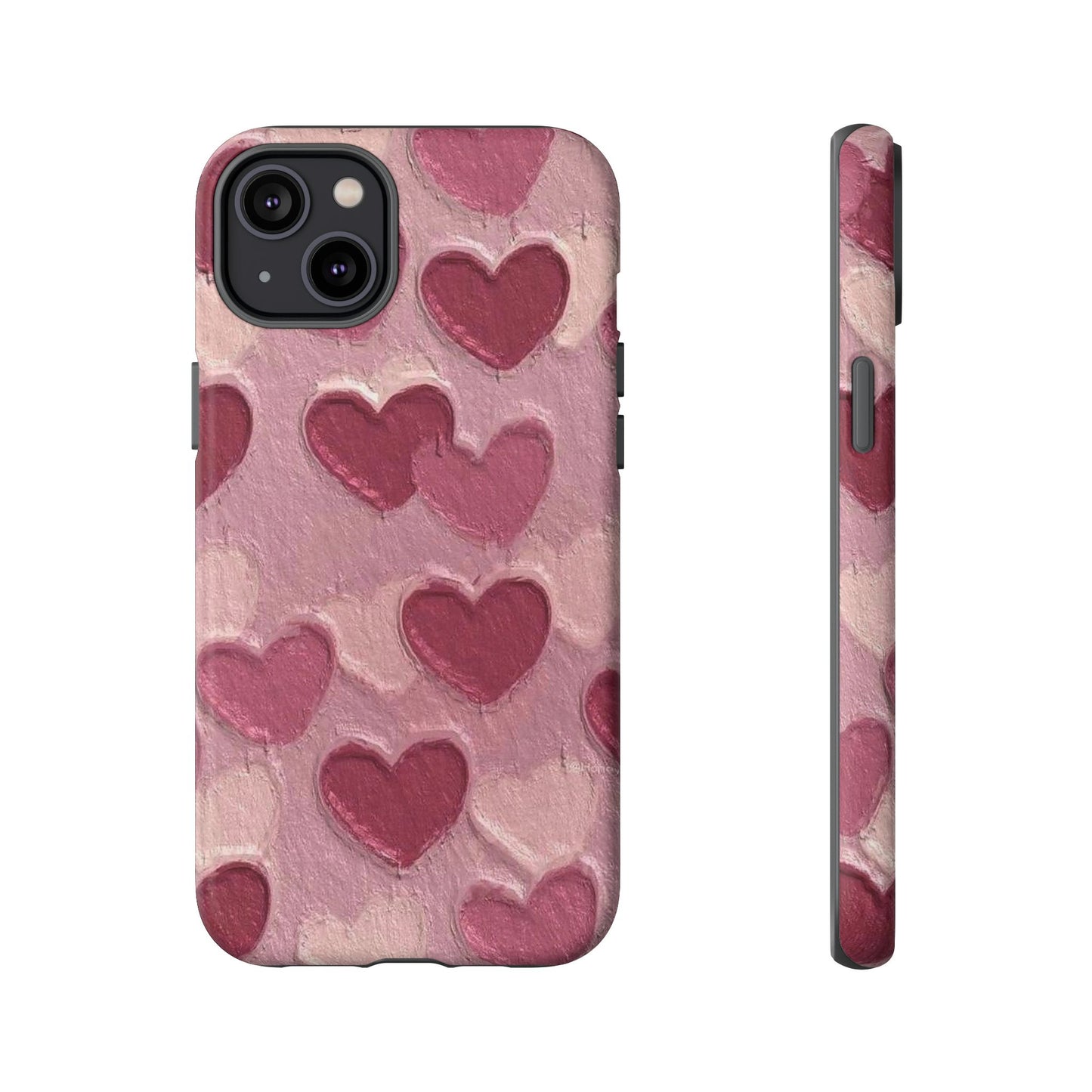 Pink Heart Chalk Wall Phone Case