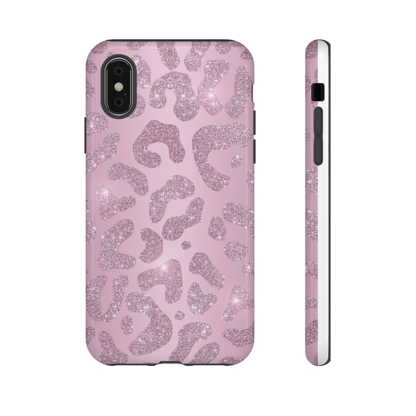 Pink Glitter Cheetah iPhone Case