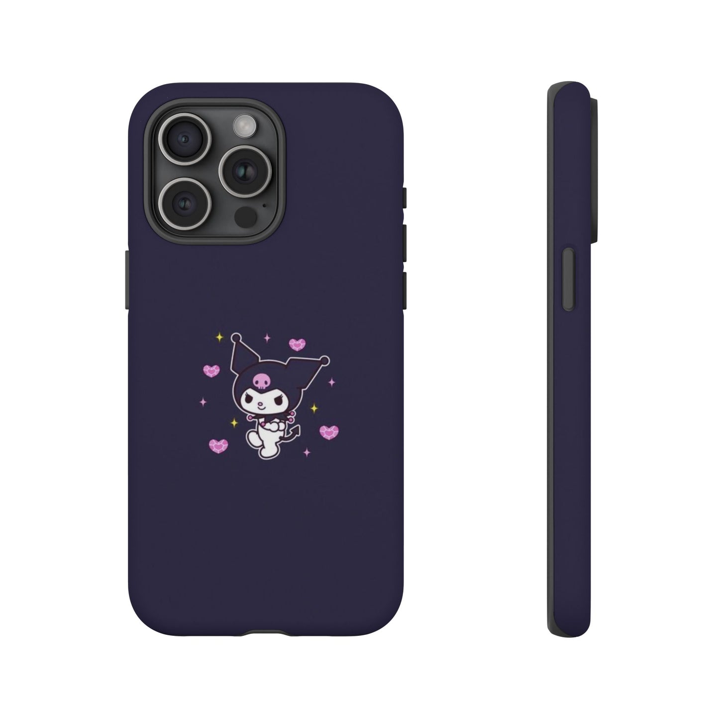 Navy Kuromi Hearts Phone Case